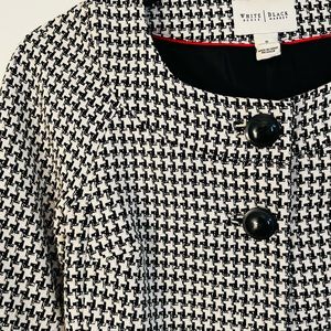 Black & White Houndstooth WHBM Cropped Jacket